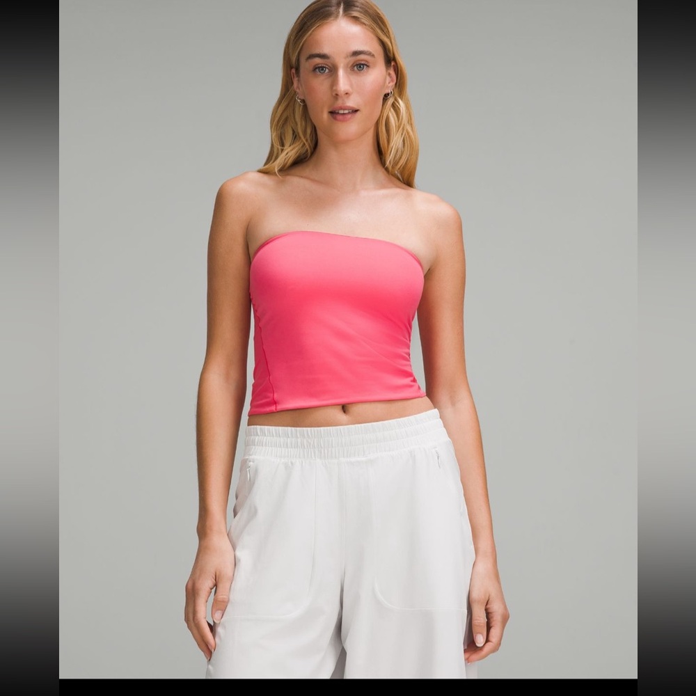 New wundermost ultra soft Lululemon tube top. Glaze pink. Hot pink. Medium.